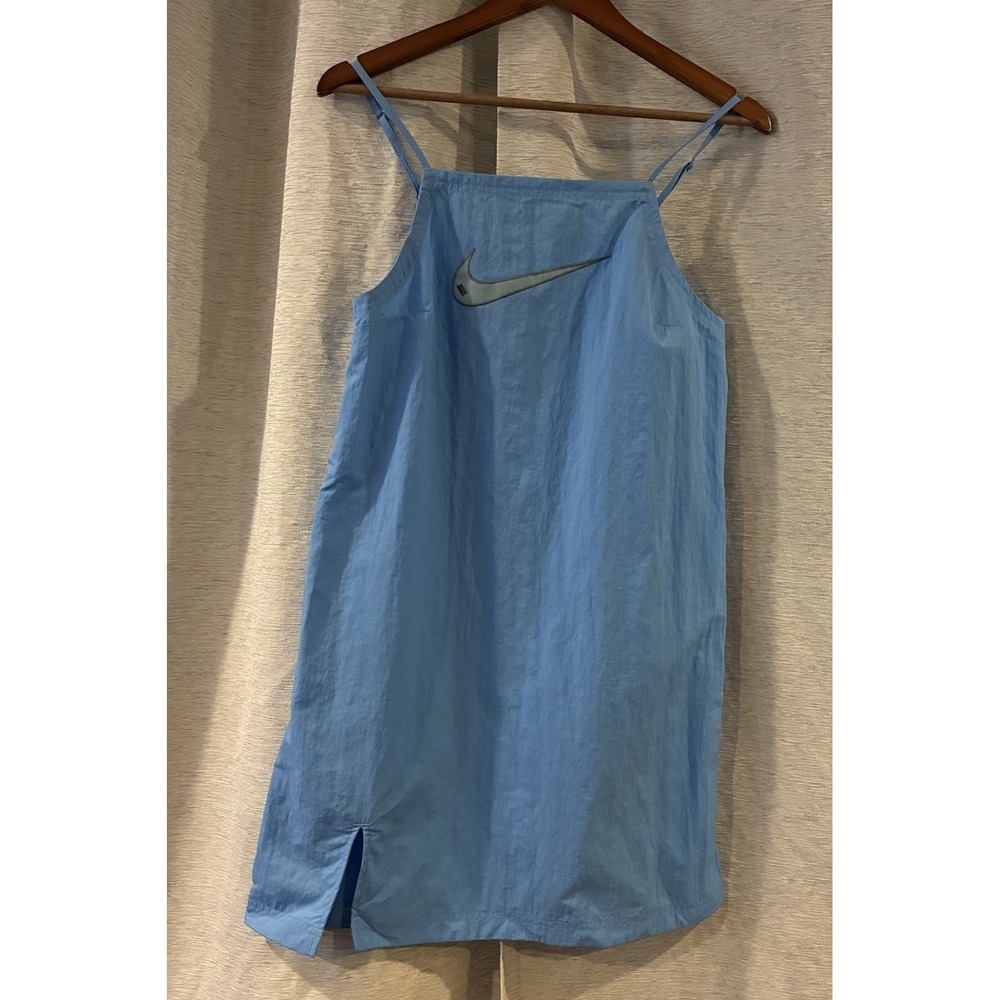 Nike Sportswear Swoosh Womens Woven Cami Dress Blue DM6742-412 Small